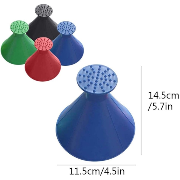 Rund konform multifunksjonell isskrape - Stil 1 - 2 stk Style 1 - 2 Pcs Blue&Black