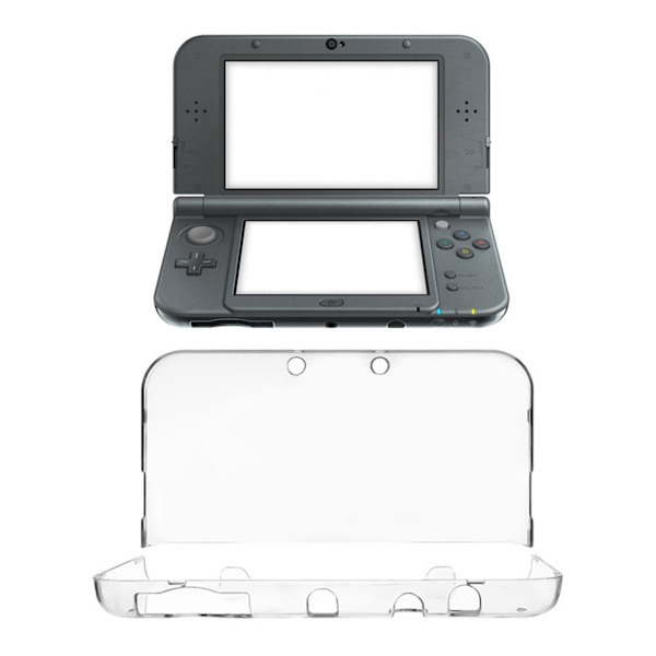 Kristallklart PC-fodral för New 3DS XL Konsol Repskyddande skyddande skal Stötsäkert fram- och baksida Skal