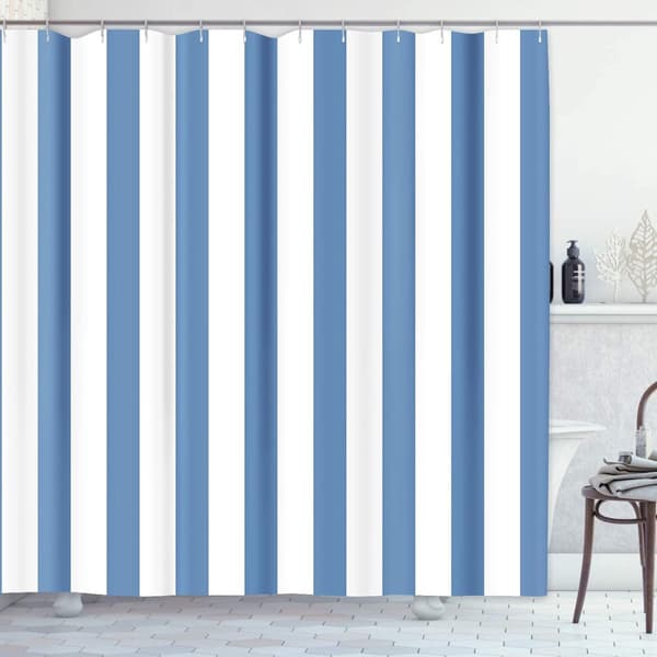 Vattentätt Anti-Mögel Duschdraperi 180x180cm Polyester med Krokar Blue