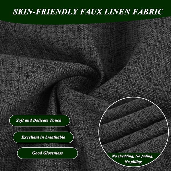 Halkfria sittdynor för stolar, set om 4, 46*43*9cm sittdyna med spår dark gray