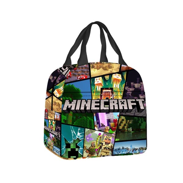 Minecraft matboks bærbar måltidsveske student barn campus matboks mat isolasjon matboks Style 6