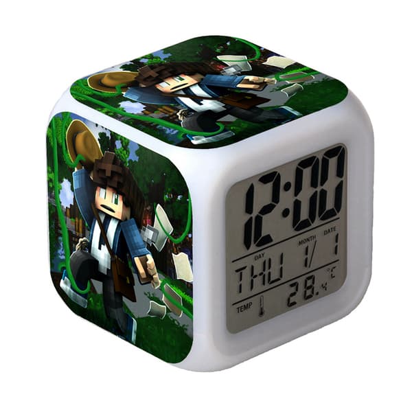 Färgglad väckarklocka med ljuseffekter för sovrummet - Anime-inspirerad design 15