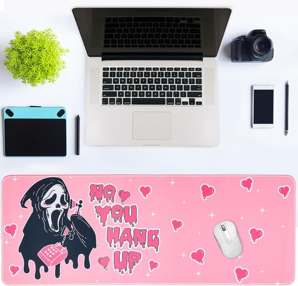 Large Gaming Mouse Pad 800x300 Desk Mat for Office Desk Pad, Non-Slip Rubber Base, Soft, Comfortable and Durable (Pink)_OF