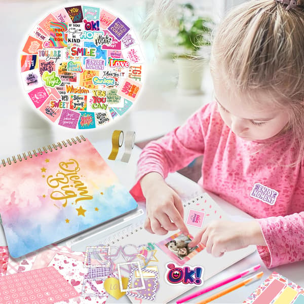 Dagboksset för pojkar och flickor 4 år och äldre klippbok barnpresent handbok