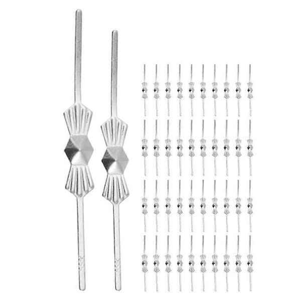 200 kpl Kromi Rusetti Klipsit 33mm 40mm Hopeiset Metalliset Perhosklipsit Kristallien Kiinnittämiseen Lamppuun Kattokruunu Kristallit Kattovalaisin Kristallit