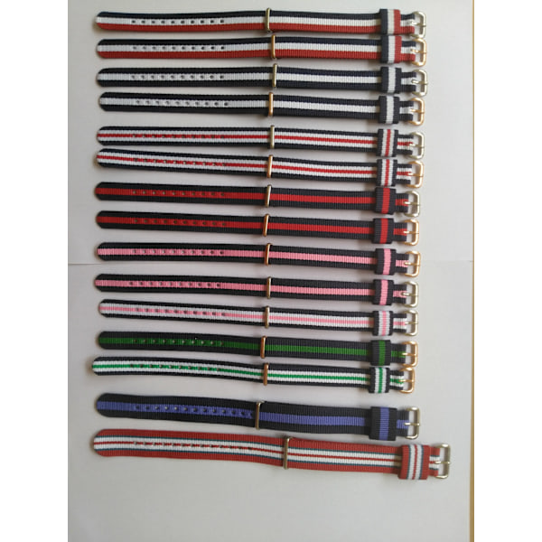 4 stk canvas nylonremme til kvinder og mænd - 10mm