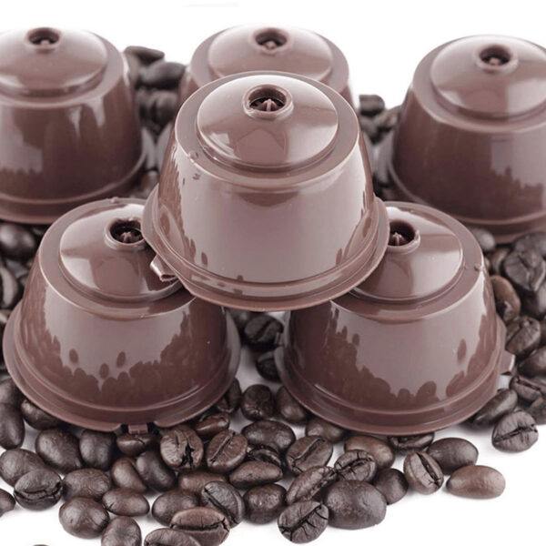 Återanvändbara kaffekapslar Dolce Gusto, 5-pack brun brown