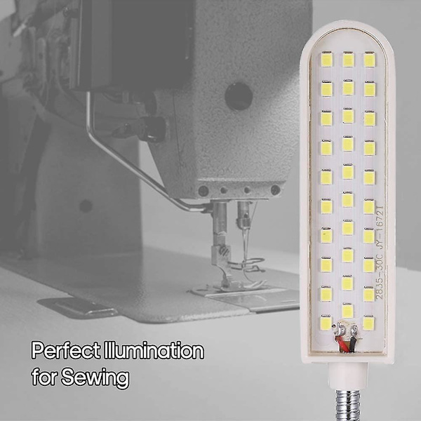 6w LED symaskinslampa med fast bas, flexibel slang Goosen