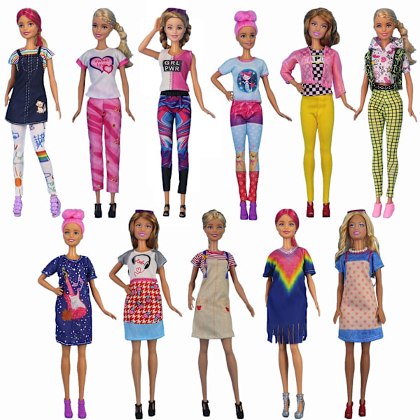 15 st 29cm Barbie dockkläder Personlighetsmodekostym K