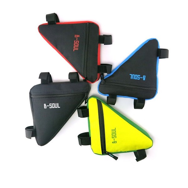 Sadel taske cykling cykel mountainbike taske trekant værktøjstaske top rør bjælke taske cykeludstyr tilbehør Black and Red B-SOUL