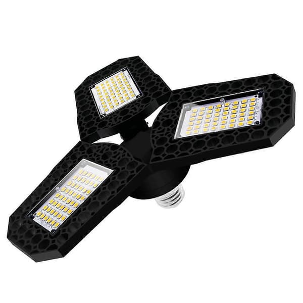 Lagerlys LED Deformation High Bay Light E27 Tilslutning Til Garage Værksted 90 Graders Vingejustering 1 stk