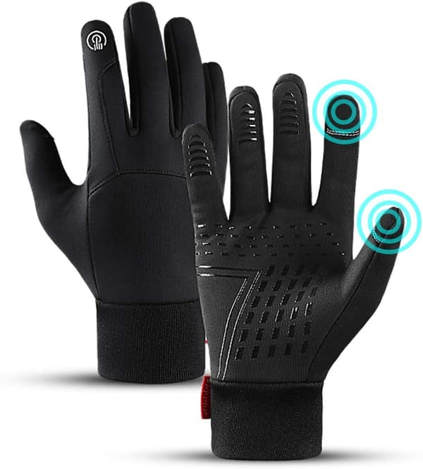 Vandtætte Touchscreen Handsker Til Mænd Og Kvinder - Vinter Sportshandsker - Sort XL Størrelse