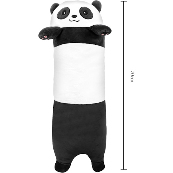 Superblød Plys Panda Kat Pude til Sidesovere 70cm