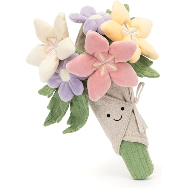 Jellycat Amuseables Blombukett Gosedjur, 30 cm - Växt & Blomma Plysch - Rolig Inredning & Gåva