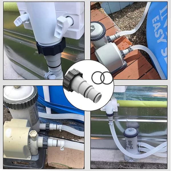 2 stk. Poolslangeadapter Poolsangeadaptersæt Pumpeslangeadapter Pooladapter Erstatningsslangeadapter Indvendigt gevind Erstatningspooladapter