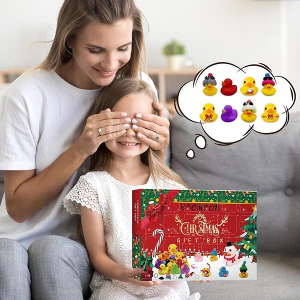 Julekalender Nedtelling 24 Dager Adventskalender Med Overraskelsesleker Badeleker Gøy Ender For Barn Julegave