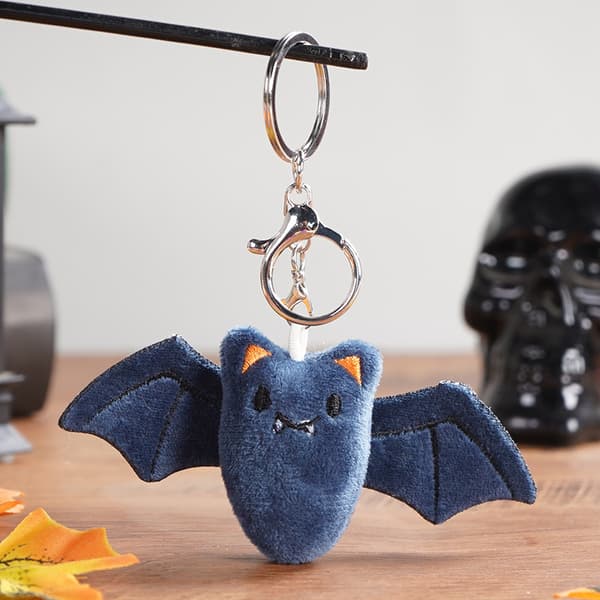 Halloween Græskar Spøgelse Plys Nøglering, Blødt Squishy Tøjdyr til Taskepynt Bat 7cm