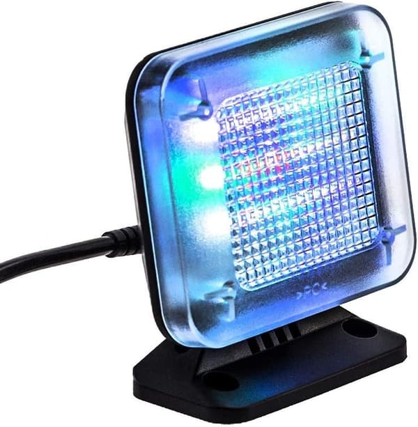 LED-TV-simulator, med lyssimulering som tyverisikring, h