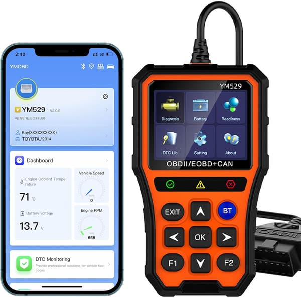 OBD2 Scanner Auto Code Reader med Bluetooth Køretøjskodeaflæser Auto Scanner ABS SRS Transmissionsdiagnoseværktøj