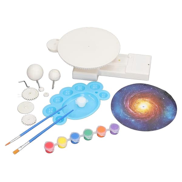 2-i-1 DIY Solsystem Tre Planeter Stereoskopisk Montering Leksaker Måla Solsystem Set [YATOY]