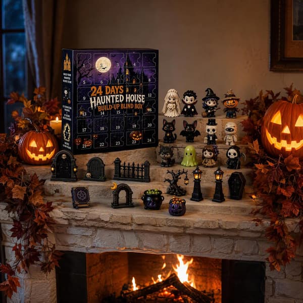 Halloween Adventskalender 2026 - 24 dagers nedtellingskalender for spøkelseshus