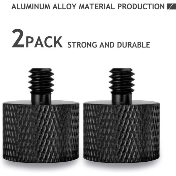 Mikrofonin ruuviadapteri, kierteinen adapteri 5/8\" naaras - 1/4\" uros, mikrofonitelineen, jalustan, mikrofonitelineen, 2-pakkauksessa
