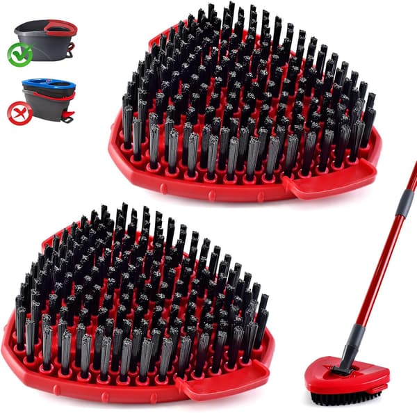 Skrubbmopphode for Ocedar Oppgradert Skrubbebørste for O'Cedar Spin Mop Skrubbebørstehode for Ocedar EasyWring 1 Tank Mer Bust Skrubb