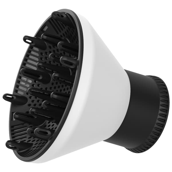 Universal Hår Diffuser med Justerbart Hårfønerfeste for Hårfønerdyser 4,2 til 6 cm Diameter Hvit