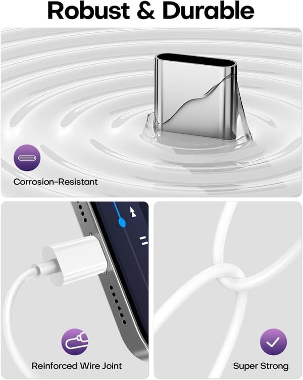 USB-C til 3,5 mm Jack Adapter 3-pak - Lydkabelstik til smartphones og tablets - Hvid