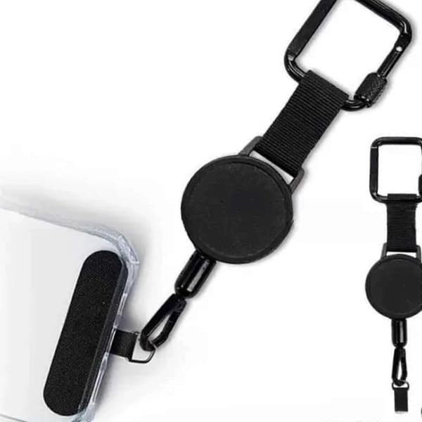 Infällbar Stöldskyddstelefonlina Säker Clip Clamp Modifierbar Längd Handledsrem för Vandring Klättring Smartphone Säkerhet Multicolor