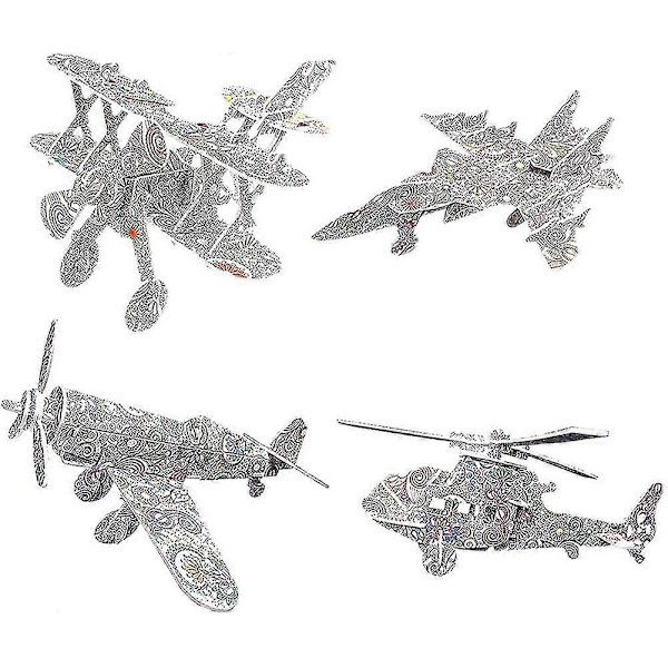 St./förpackning 3D Målarpusselset 3D Djur/hus/flygplan Pussel[YATOY]