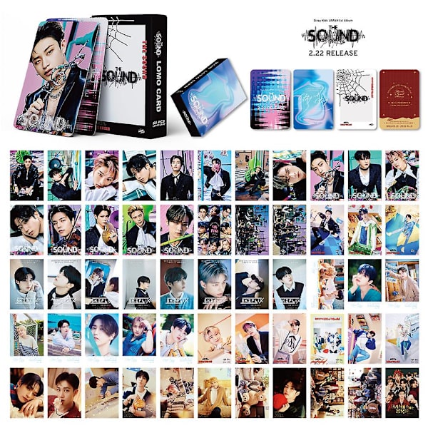Stray Kids valokuvakortti, 55 kpl, Stray Kids 2023 The Suon uusi albumi valokuvakortti Kpop Stray Kids Lomo -kortit (FQ)