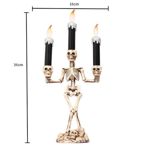 Halloween Skjelett Lysestake 3 Lys Halloween Lysestakeholder med