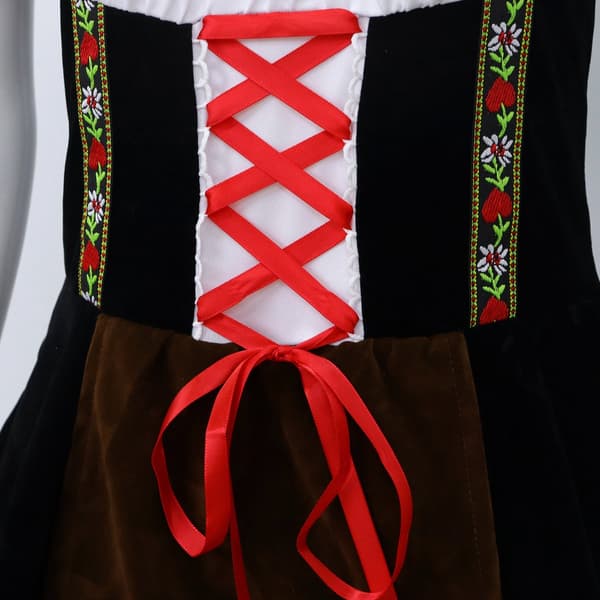 Gotisk Festkjole til Voksne - Sort Tyl Kostume til Halloween og Karneval Wednesday L