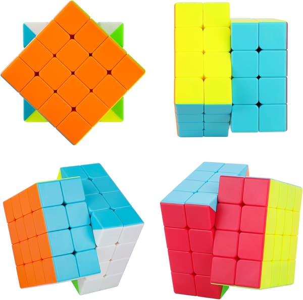 Speed Cube 4x4 Stickerless Glat Magisk Cube 4x4x4 Speed Puzzle Cube 3D Puzzle Cube Hjernevrider Pædagogisk Legetøj til Børn Voksne