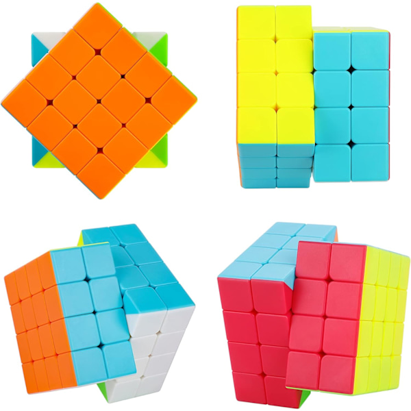Speed Cube 4x4 Stickerless Glatt Magisk Kube 4x4x4 Speed Puzzle Kube 3D Puzzle Kube Hjernetrim Pedagogisk Leke for Barn Voksne