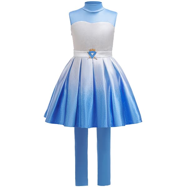 Chloe Descendants Style Halloweenkostym för barn Scenföreställningsklänning D1641 Blue 120cm