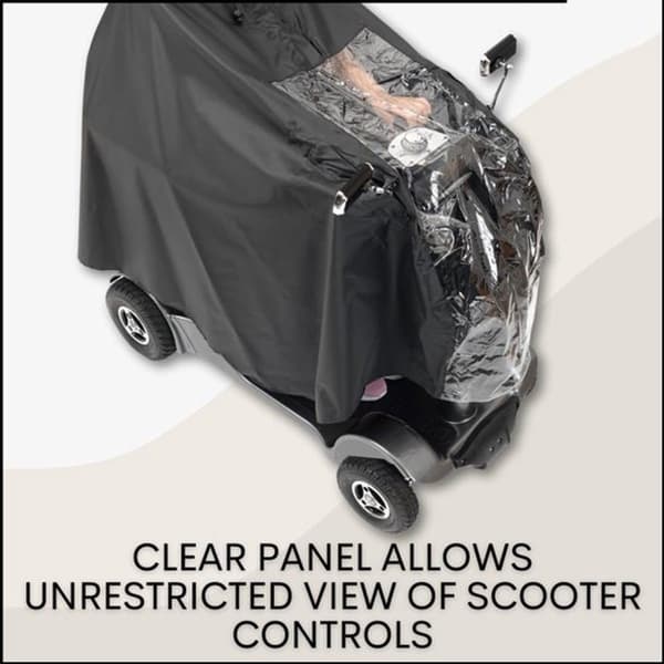 2 sæt Luksusponcho til el-scooter - Letvægts regnponcho med vindue - Universal pasform (163 x 141 cm) - Ideel til beskyttelse mod regn