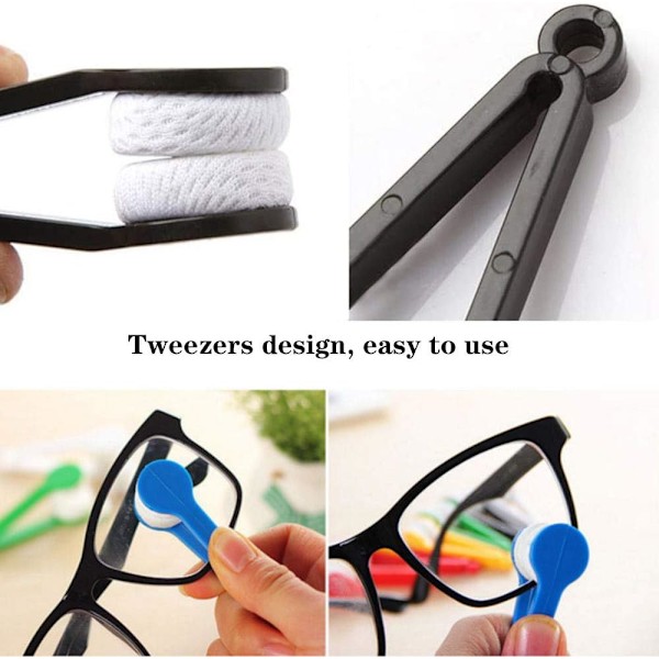 Bærbar Brille Rengøringskit 5 stk Mini Mikrofiber Rengøringsklud Blød Børste Brille Rengøring Brille Servietter