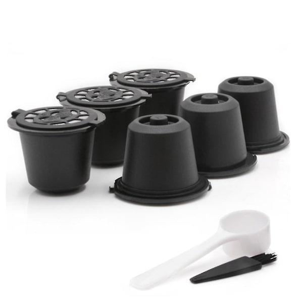 10 st Återanvändbara påfyllbara kaffekapselfilter för Nespresso med skedborste Kökstillbehör