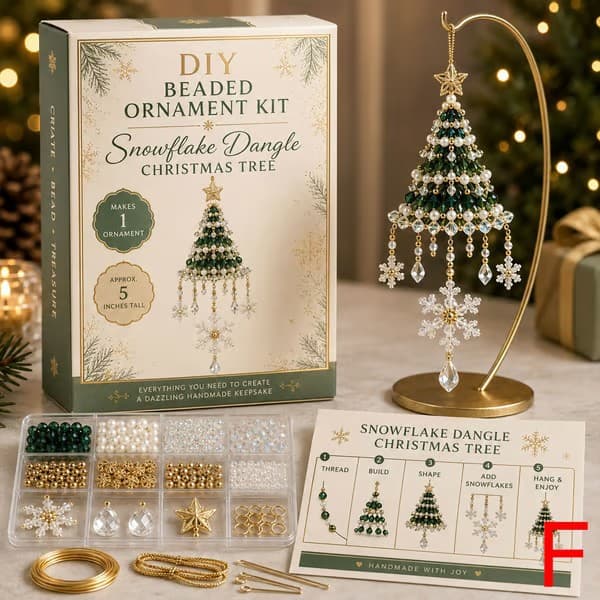 DIY-joulukuusen helmikoriste askartelusetti joulukoristeluun E