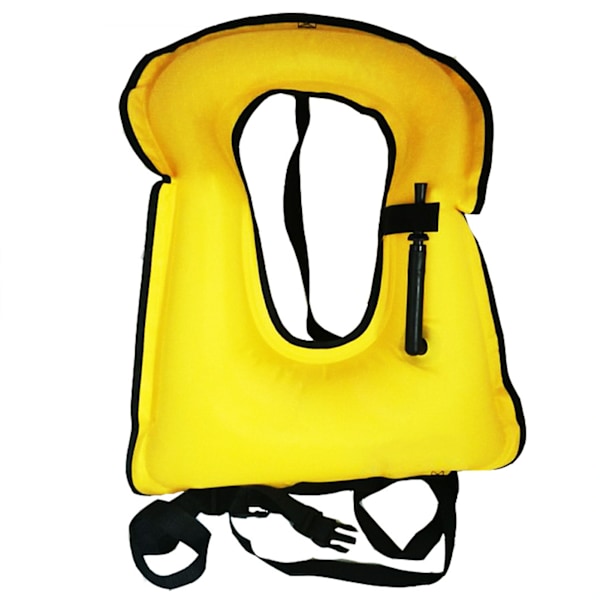Oppblåsbar snorkelvest for voksne, lett og slitesterk flytejakke for dykking Yellow