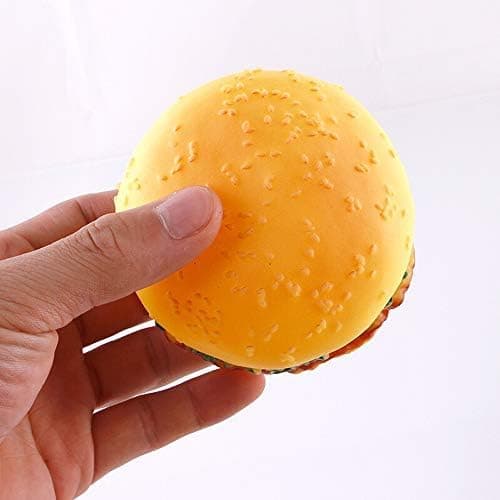 Hamburger Squeaky Legetøj Bidresistent Hamburger Hundelegetøj Squeaky Tyggelegetøj