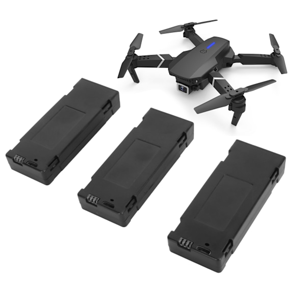 3 stk. Drone Litiumbatteri 1800MAH 3.7V Oppladbart Quadcopter Drone Batteri for E88 E88Pro E100 E99 K3 K6 E89 P1 P4 P5