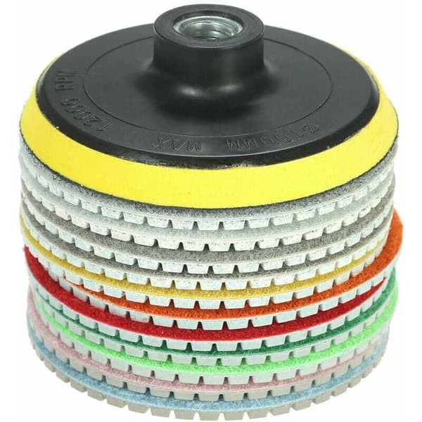 Diamond Polishing Pad 11-piece Set 4 Wet Polisher for Granite Marble Stone Ceramic Tile Concrete