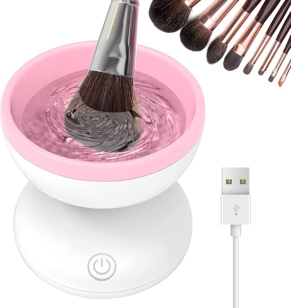1 stk. Elektrisk makeupbørsterenser Seneste design Makeupbørsterenser