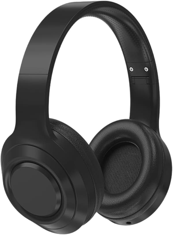 Trådløse hovedtelefoner Bluetooth 5.0 med HD-lyd, foldbart design, volumekontrol, sort 3-i-1 bærbart headset