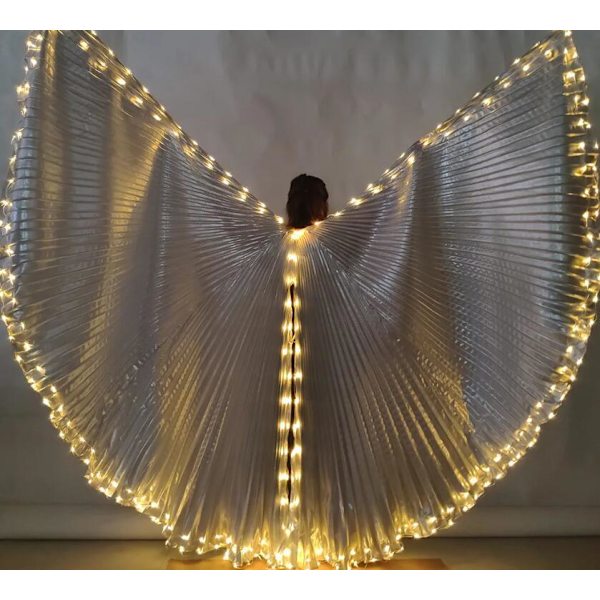 LED Lysende Magedansvinger Showrekvisitter Fluorescerende Dans