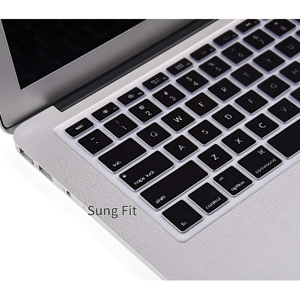 Tangentbordsöverdrag för Macbook Air 13 tum, 2012-2017, A1369 A1466 & Macbook Pro 13 tum, 15 tum (med eller utan Retina-skärm, 2015 O