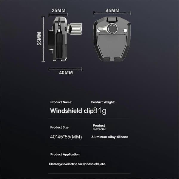 Motorsykkel Vindskjerm Klips for Hero 12 X3 Stil B